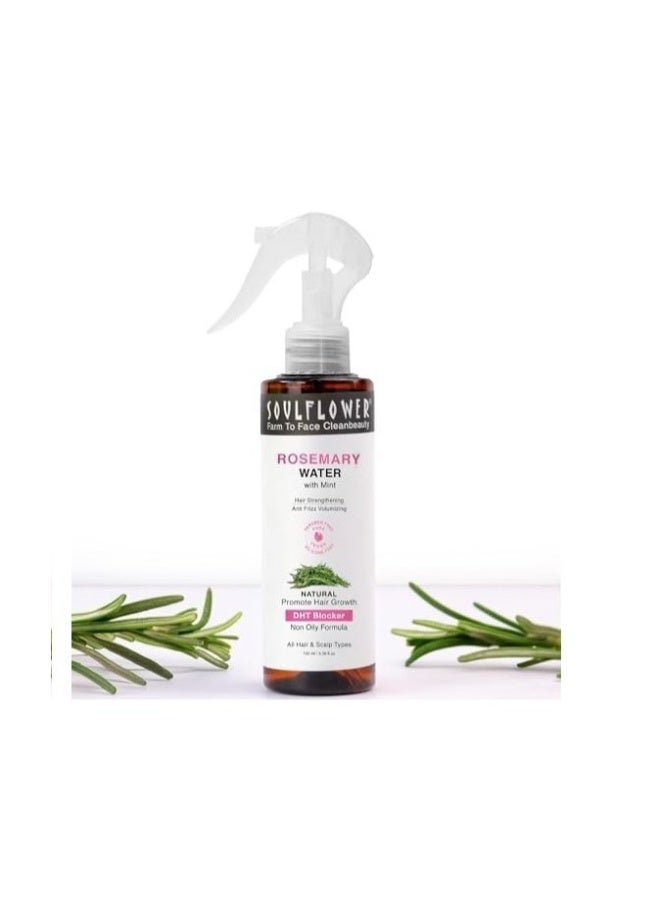 Soulflower Rosemary Water spray with mint| For Hair growth, Hair fall control, Scalp health, Hair damage protection, Anti frizz| Rosemary, Niacinamide & peppermint Oil | Men & Women | 100ml.pack of2 - Image 2