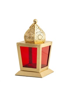 Blue Well Overseas Blue Well Overseas Decorative Square Hanging LanternLamp with tLight CandlePack of 1 Red laltern_02  - Image 1