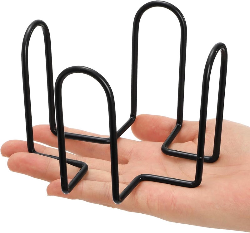 Kingrol 4 Pack Metal Coaster Holders for 4" Round and Square Coasters, 3.15" Height, Hold 6 to 10 Coasters - Image 3