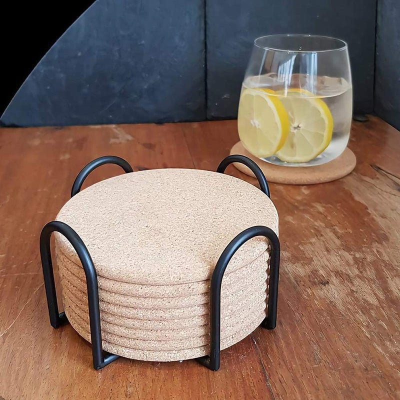 Kingrol 4 Pack Metal Coaster Holders for 4" Round and Square Coasters, 3.15" Height, Hold 6 to 10 Coasters - Image 4