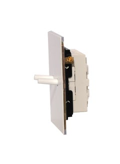 Donmarco 2 Gang Intermediate Switch – Plain Toggle – Stainless Steel/Copper – Fire Resistant , 15-Year Warranty , Multi-Way Lighting Control for Modern Interiors (Matt White)  - Image 3