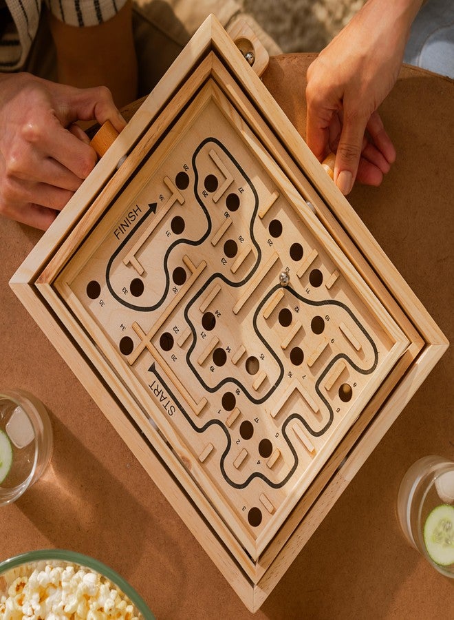 Lifelong Labyrinth Wooden Maze Puzzle Game for Kids and Adults | Skill Toy for Focus and Patience | Hand-Eye Coordination Game | Compact Travel Board | Brain Development Gift for Ages 6+ - Image 3
