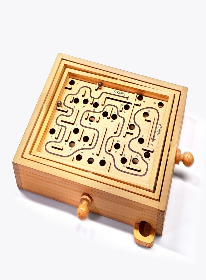 Lifelong Labyrinth Wooden Maze Puzzle Game for Kids and Adults | Skill Toy for Focus and Patience | Hand-Eye Coordination Game | Compact Travel Board | Brain Development Gift for Ages 6+ - Image 1
