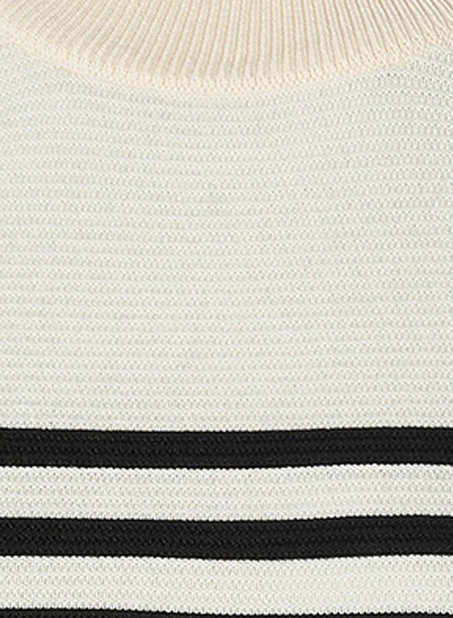 Splash FAV Basic Ottoman Striped Crew Neck Sweater - Image 2