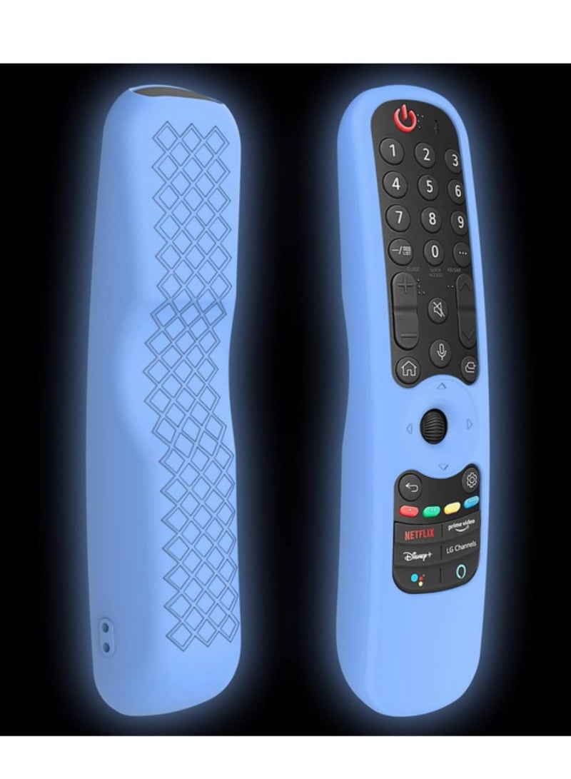 1pcs AN-MR21GA Silicone Case For LG AN-MR21GC AN-MR21N Magic Remote Control Protective Soft Cover Shockproof For LG OLED TV Remote Blue - Image 2
