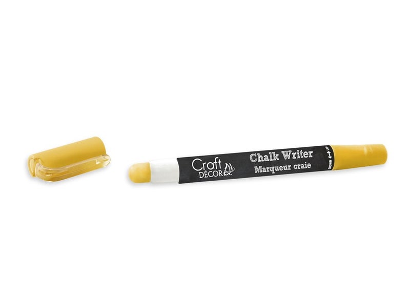 Craft Décor Chalk Writer, Mess Free, Wet-erasable marker for many surfaces - Amazing Vibrant Color, Gold - Image 2
