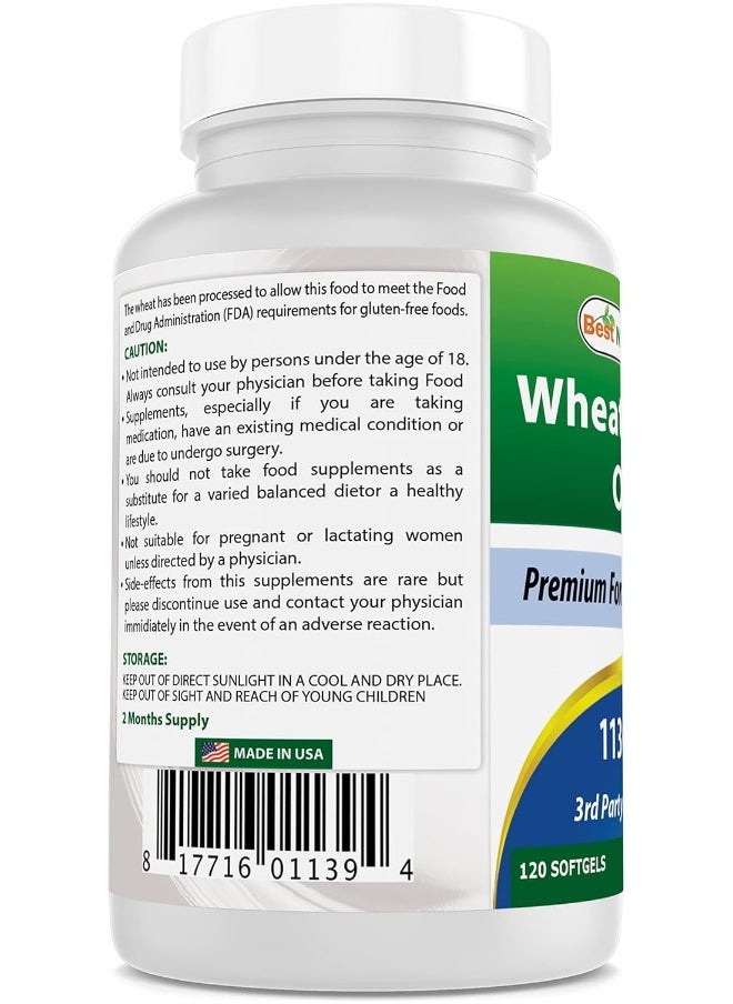 Best Naturals Wheat Germ Oil 1130 Mg 120 Softgels  - Image 4