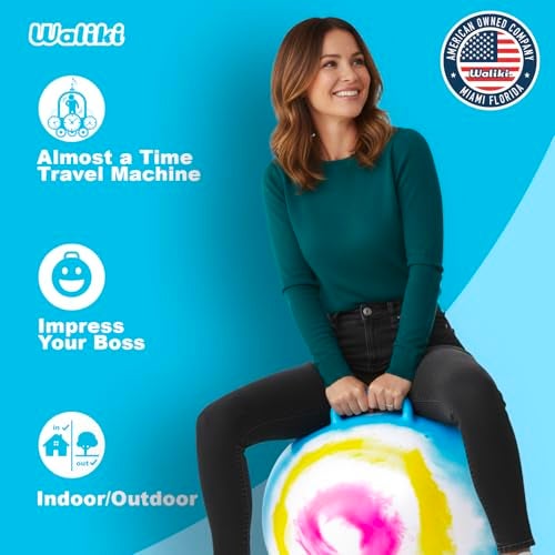 WALIKI Hopper Ball for Adults | 29-Inch Hippity Hop Ball | Jumping & Hopping Ball for Mom, Dad, Grandparents, and Fun Races | Tie-Dye - Image 2