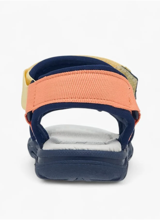 LBL by Shoexpress Boys Colourblock Sandals With Hook And Loop Closure