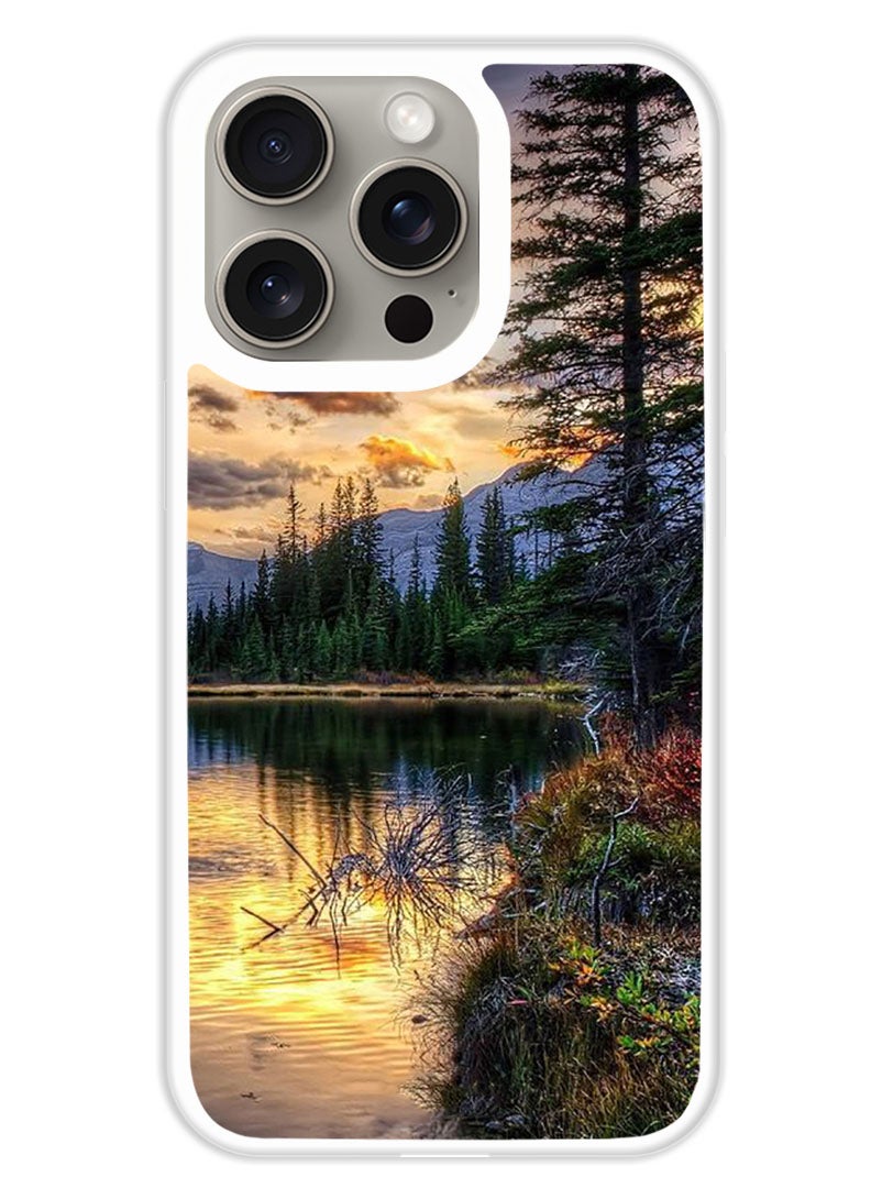 Theodor Protective Case Cover For APPLE IPHONE 15 Pro Max Nature (White Bumper) - Image 1