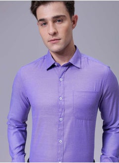 The Indian Garage Co Men Slim Fit Solid Full Sleeves Cutaway Collar Formal Shirt  - Image 1