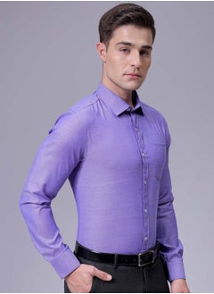The Indian Garage Co Men Slim Fit Solid Full Sleeves Cutaway Collar Formal Shirt  - Image 4