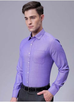 The Indian Garage Co Men Slim Fit Solid Full Sleeves Cutaway Collar Formal Shirt  - Image 3
