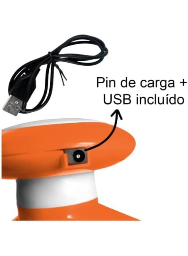 جهازتدليك كهربائي محمول، تصميم ثلاثي الأذرع، للاسترخاء وتخفيف التوتر في أي وقت وأي مكان يوفر تدليكاً فعالاً ومريحاً لمختلف مناطق الجسم. بفضل حجمه الصغير وخفة وزنه (برتقالي) - Image 3