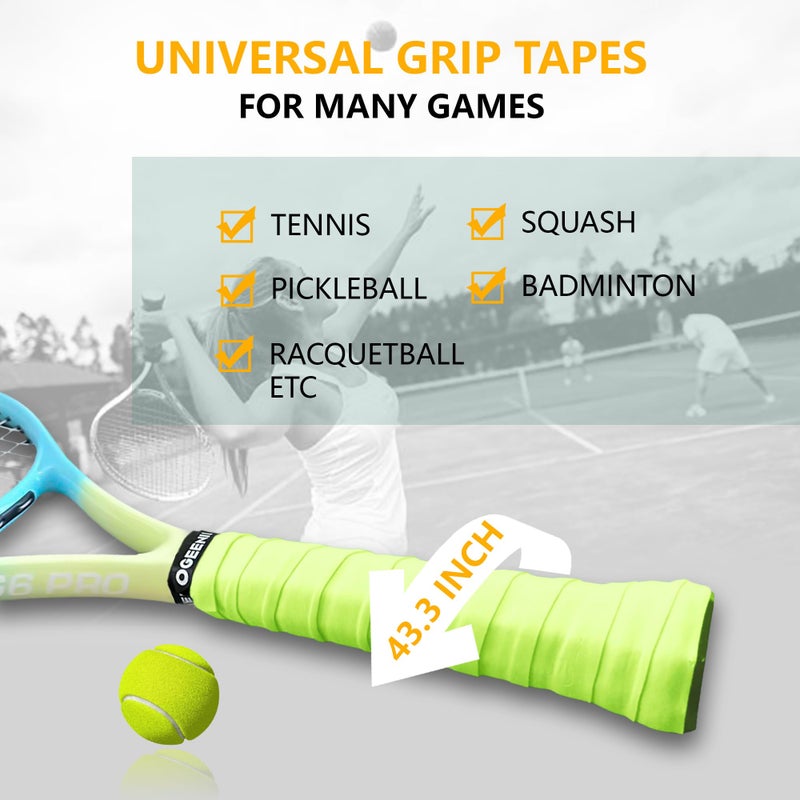 Ogeenier Pack of 6 Grip Tape Tennis Racket Unisex Non-Slip and Anti-Sweat for Tennis Grip Tape Soft Natural Hold Overgrip Tennis Racket Badminton Racket Squash Racket Padel - Image 5