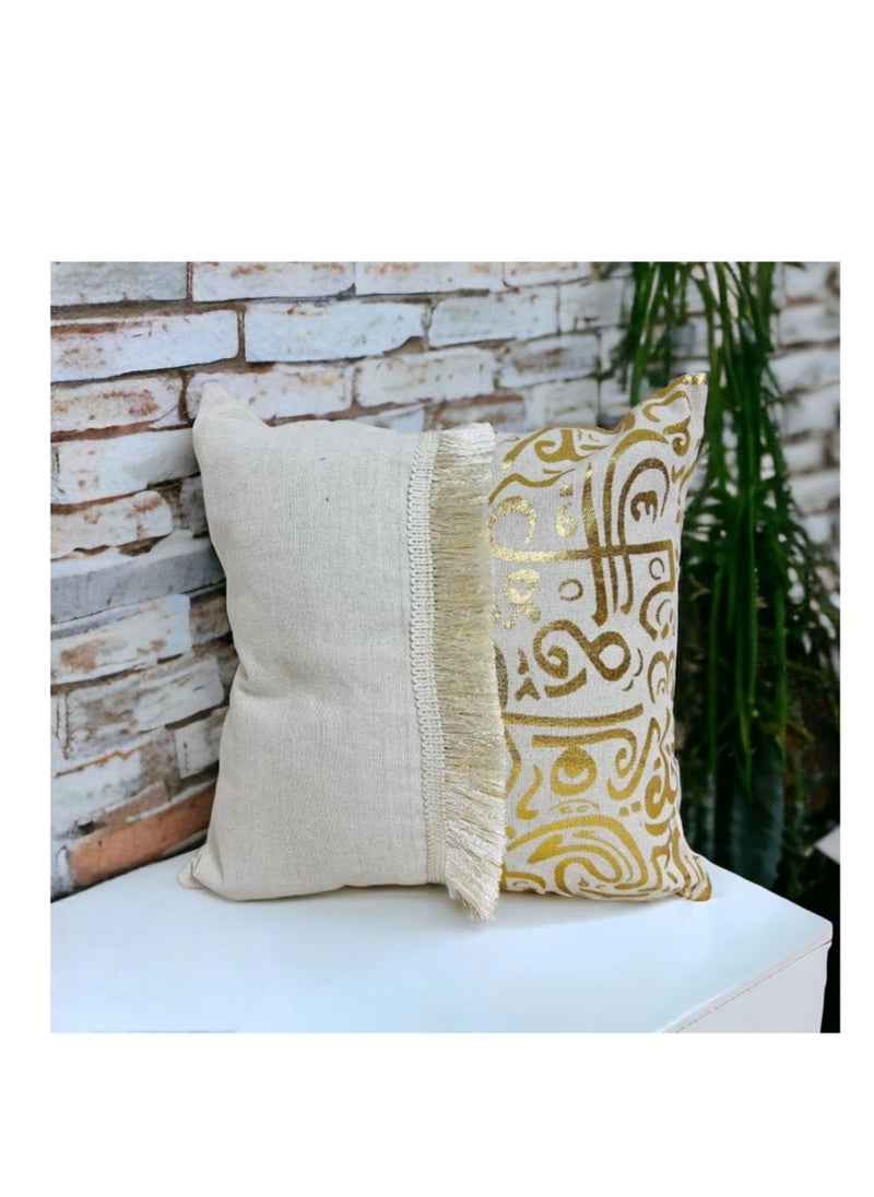 Ramadan Decorative Throw Pillow Cover, Cream Linen with Gold Pattern - 45CM - pzsku/Z766EA85DF561BB4F5612Z/45/_/1738782303/f7f81150-9672-46f8-a73f-4689d0b2d291