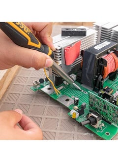 INGCO 60W Portable Professional Compact Electric Soldering Iron With Flat Head Yellow  - Image 3