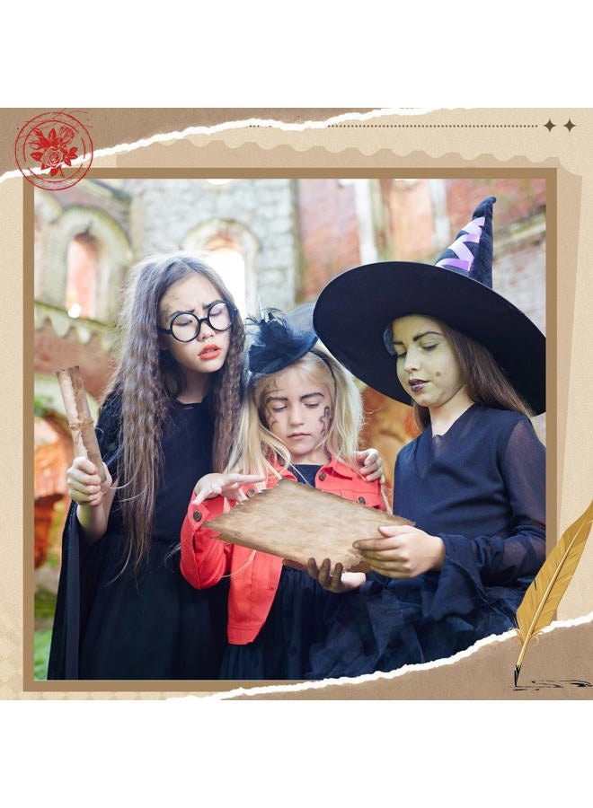 Sinload Vintage Writing Set Includes 100 Letter Papers 100 Wax Seal Stickers 3 Strands of Twine Suitable for Antique Writers Wedding Invitations Witch Halloween Parties Office Supplies(5 x 7 Inch) - Image 5