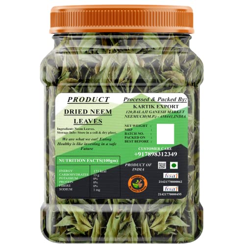 Kartik Export Sun Dry Neem Leaves [ Dried Neem Patta ], 300 Grams - Image 2