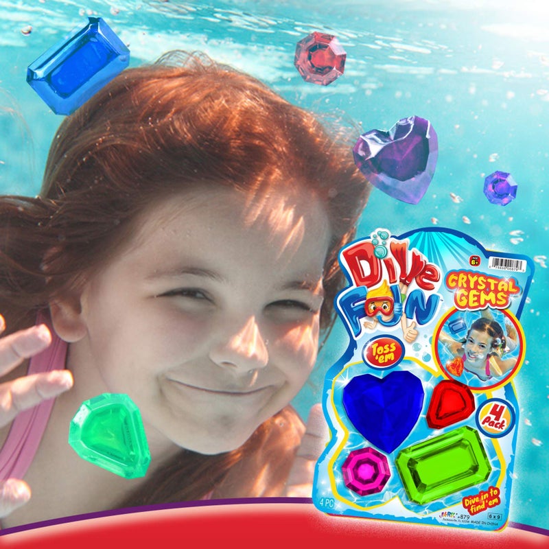 Ja-Ru JA-RU Dive Fun Jewels & Gems Underwater Diving Toys (12 Pack  48 Gems) Sinking & Floating Pool Toys for Boys & Girls. Kids Swimming & Diving Training Toys. Party Favors Treasure Chest Prizes. 879-12p - Image 3