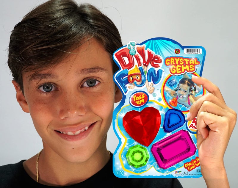 Ja-Ru JA-RU Dive Fun Jewels & Gems Underwater Diving Toys (12 Pack  48 Gems) Sinking & Floating Pool Toys for Boys & Girls. Kids Swimming & Diving Training Toys. Party Favors Treasure Chest Prizes. 879-12p - Image 5