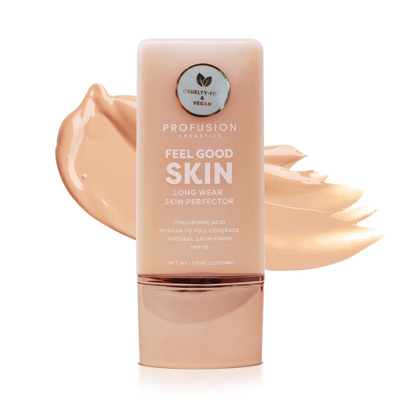 Profusion Cosmetics Lightweight Liquid Foundation for a Flawless and Elegant Radiance, Breathable Makeup that Improves Uneven Skin Tone, Vegan & Cruelty-Free - Fair 3 - Image 1