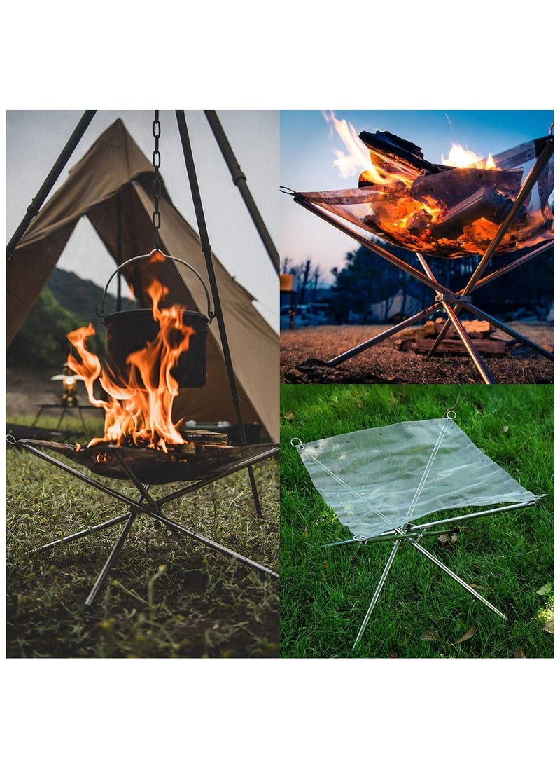 Generic - Camping Fire Pit,304 Stainless Steel Portable Fire Pit with Storage Bag - Image 1