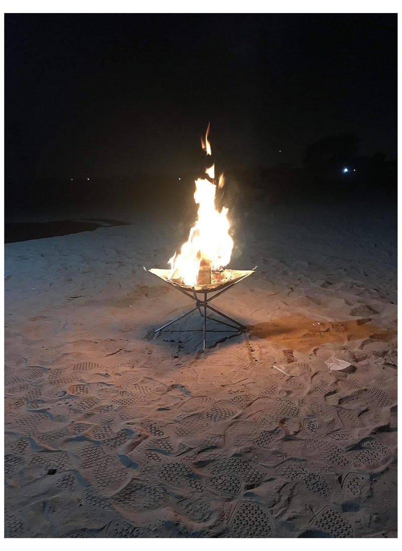 Generic - Camping Fire Pit,304 Stainless Steel Portable Fire Pit with Storage Bag - Image 1