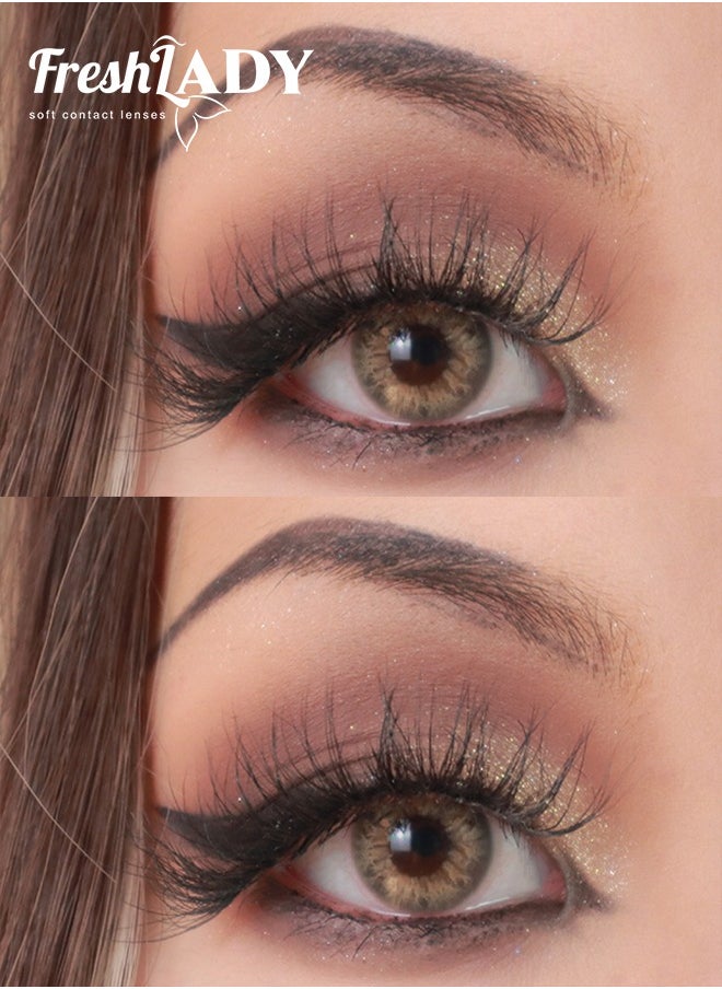 FreshLady Freshlady Dna Taylor Brown Hazel 14.00mm Colored Contact Lenses 1 Year Disposable for Daily  - Image 4