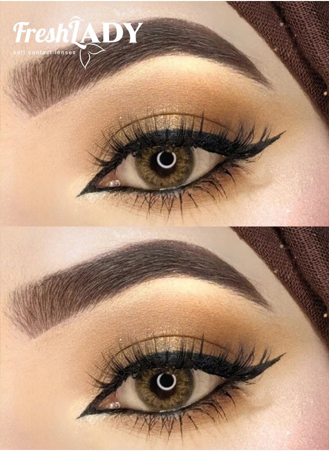 FreshLady Freshlady Dna Taylor Brown Hazel 14.00mm Colored Contact Lenses 1 Year Disposable for Daily  - Image 2