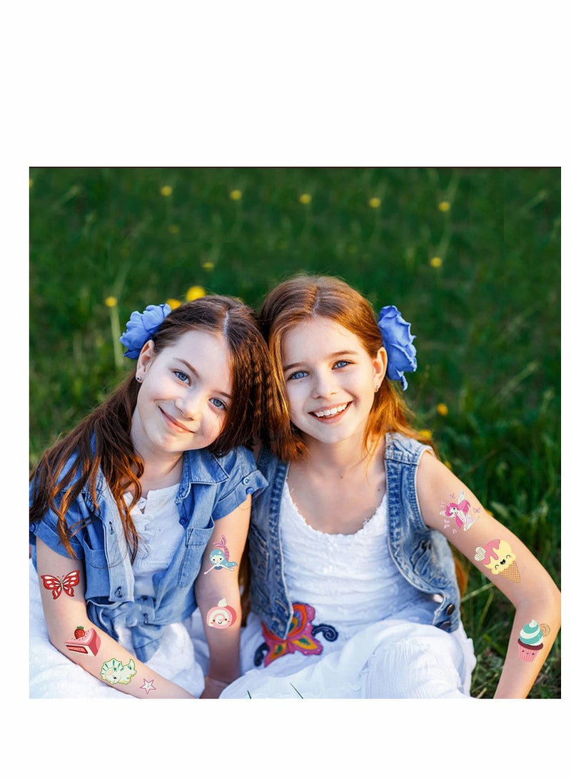 SOLARAE Luminous Tattoos, Party Bag Fillers Temporary Tattoo Stickers with Unicorn/Dinosaur/Mermaid, Birthday Decorations Party Favors Supplies for Boys and Girls, 140 Styles(10 Sheets) - Image 3