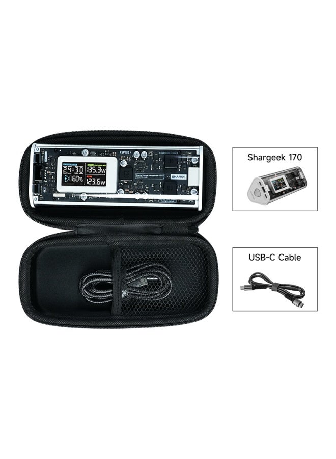 SHARGE Carry Bag Power Bank Carry on Hard Travel Case High-Quality Materials Excellent Compatibility Compatible with SHARGE 170 (Case Only)