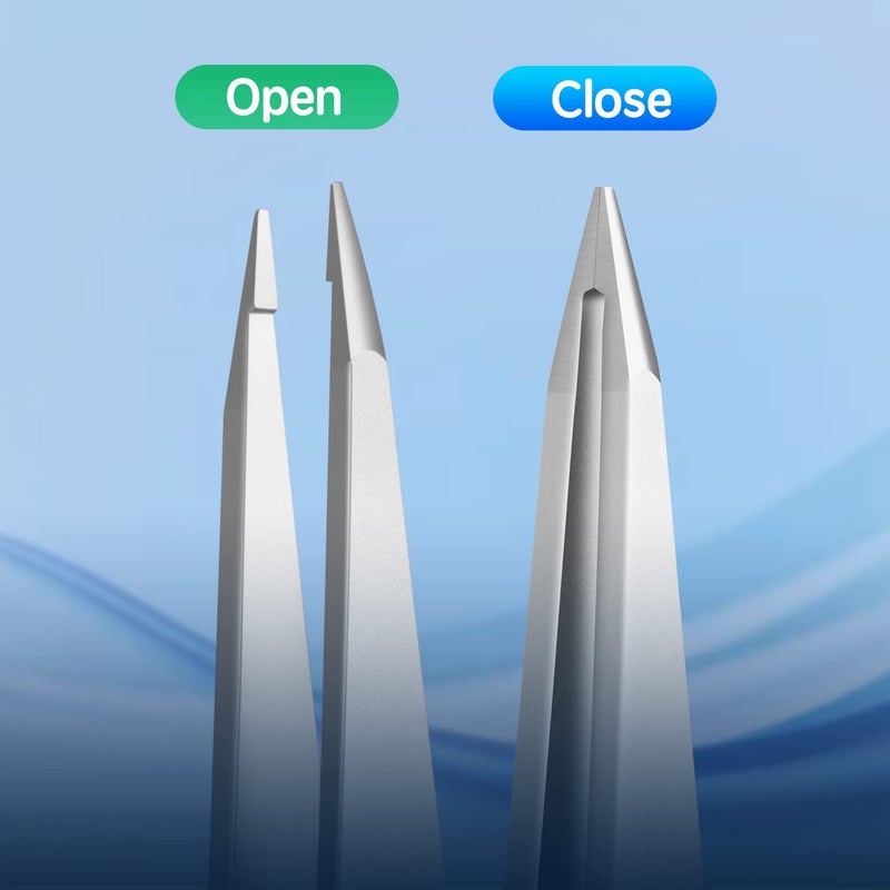 Velodios Pointed Tweezers for Women Facial Hair, Professional Stainless Steel Tweezers for Eyebrow, Chin Hair and Ingrown Hair Removal - Image 4