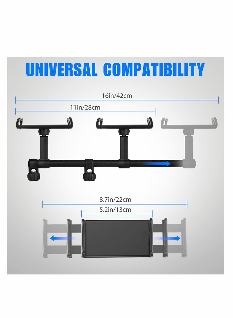 SYOSI Car Headrest Tablet Stand, Adjustable Headrest Tablet Mount Holder for Car Backseat, Compatible with iPad Pro Air Mini for iPhone 13 for Samsung Galaxy for Tabs Switch 4.7-12.9 in CellPhones - Image 2