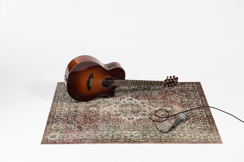 DRUM N BASE DRUMnBASE Vintage Persian Style Stage Rug, Non Slip Waterproof Rug for Stage or Studio Use to Reduce Vibrations, Classic Worn, 4.26 FT X 3 FT - Image 4