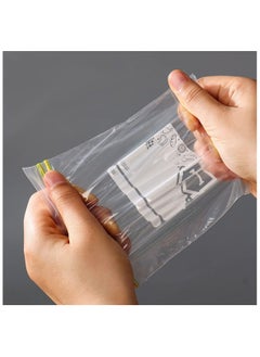 sokany 70 Packs Reusable Food Storage Bags, Freezer Ziplock Lunch Bags for Meats Meals, Vegetables, Fruits, Desserts, Snacks 15 Large/25 Medium/30 Small (Clear/White)  - Image 2