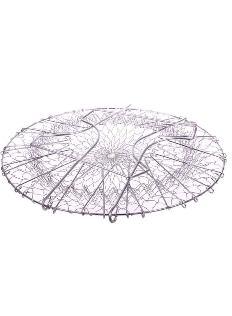 Multi-function Poaching Boiling Deep Frying Basket, Household Folding Draining Basket  - Image 4