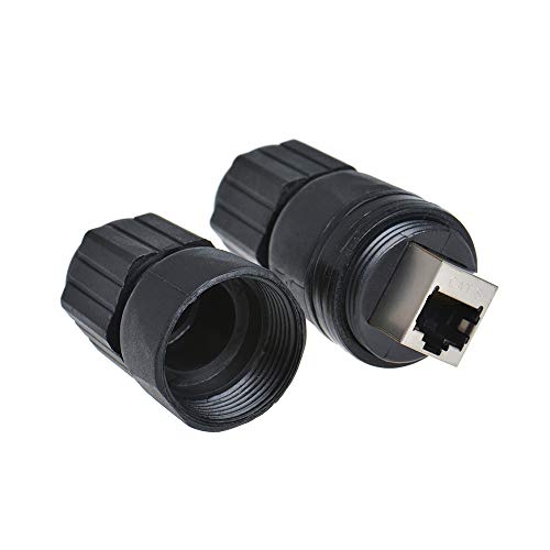 ANMBEST 5PCS M25AP2 Shielded RJ45 Waterproof Cat5/5e/6 8P8C Connector IP67 Ethernet LAN Cable Connector Double Head Outdoor LAN Coupler Adapter Female to Female - Image 3