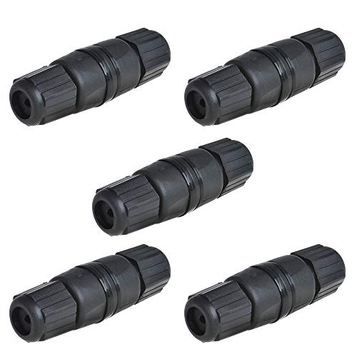 ANMBEST 5PCS M25AP2 Shielded RJ45 Waterproof Cat5/5e/6 8P8C Connector IP67 Ethernet LAN Cable Connector Double Head Outdoor LAN Coupler Adapter Female to Female - Image 1