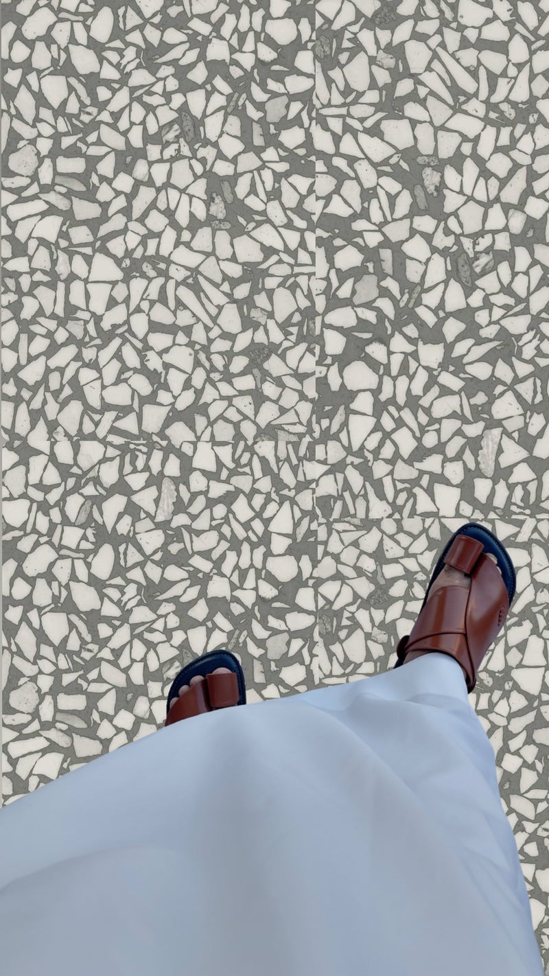 Zubairiya Naal | For Daily Wear, Eid and Occasions | Sandal | Red and Grey Leather | Saudi Arabian Eastern - Image 3