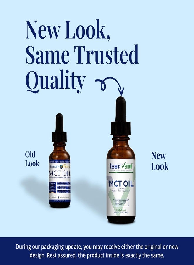 Research Verified 100% MCT Oil - 2 Fl. Oz. - 3 Bottles - Vegan Friendly - Image 2