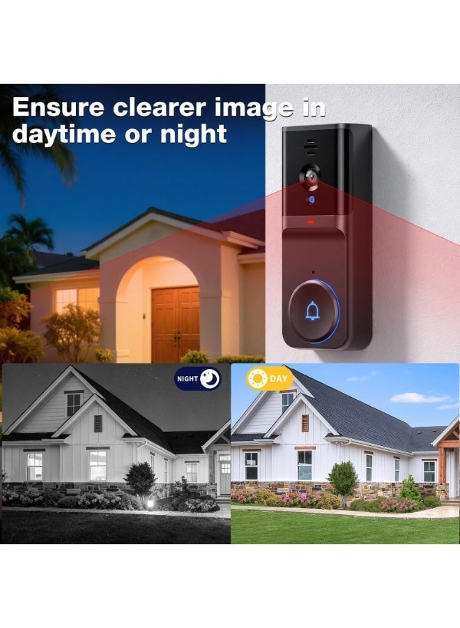 WALALLA Wireless Video Doorbell Camera with 4.3 Inch IPS Monitor, 2 Way Audio, Local Storage Support, No WiFi No App No Internet Needed, Night Vision, Easy Installation for Home Security - Image 4