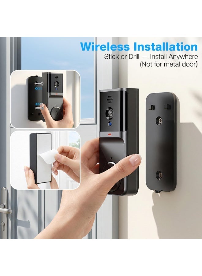 WALALLA Wireless Video Doorbell Camera with 4.3 Inch IPS Monitor, 2 Way Audio, Local Storage Support, No WiFi No App No Internet Needed, Night Vision, Easy Installation for Home Security - Image 5
