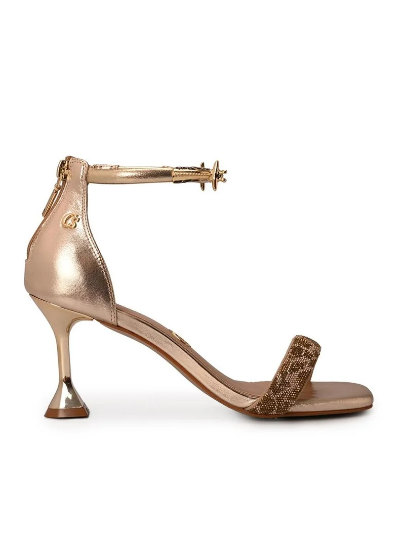 Carmen Steffens Golden Giraffe Metal Sandal