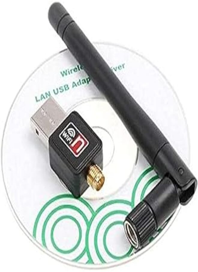 OR - 150M USB WiFi Wireless Network Networking Card LAN Adapter with Antenna Computer Accessories - Image 1