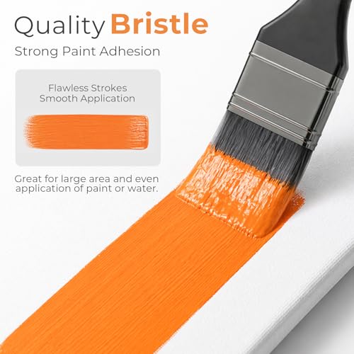 Nicpro 36pcs Paint Brush Set Professional Paintbrushes with Palette Knife and Cloth Roll Suitable for Artists and Beginners for Acrylic Painting Oil Watercolor Gouache - Image 3