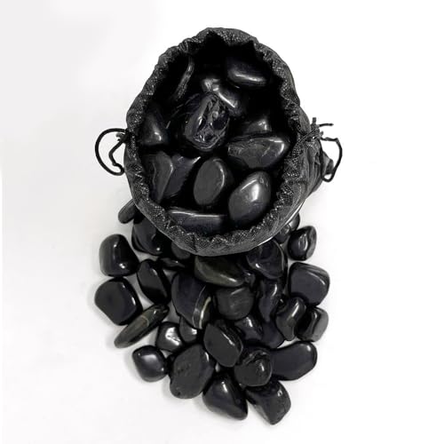 PGN Bearings PGN Black River Rocks for Plants - 5 Pounds - Black Rocks with Smooth, Polished Surfaces - 1-3 Inch Stones for Planters, Aquarium Decorations, Vase, Fireplace, Landscaping, Outdoor Décor - Image 1