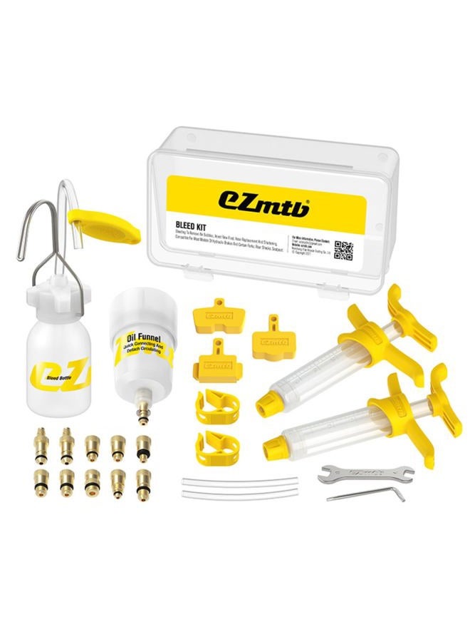 Ranjaner Brake Bleed Kit Bicycle Hydraulic Disc Brake Oil Mineral for Shimano, MAGURA, TEKTRO, SRAM Series Bike Brake Repair Tools - Image 1