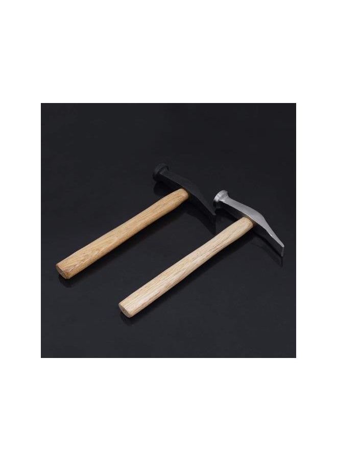 Generic Cobbler Shoe Repair Hammer Wood Handle Leather Working Hammer Carbon Steel Cobblers Shoemaking Tool (White) 