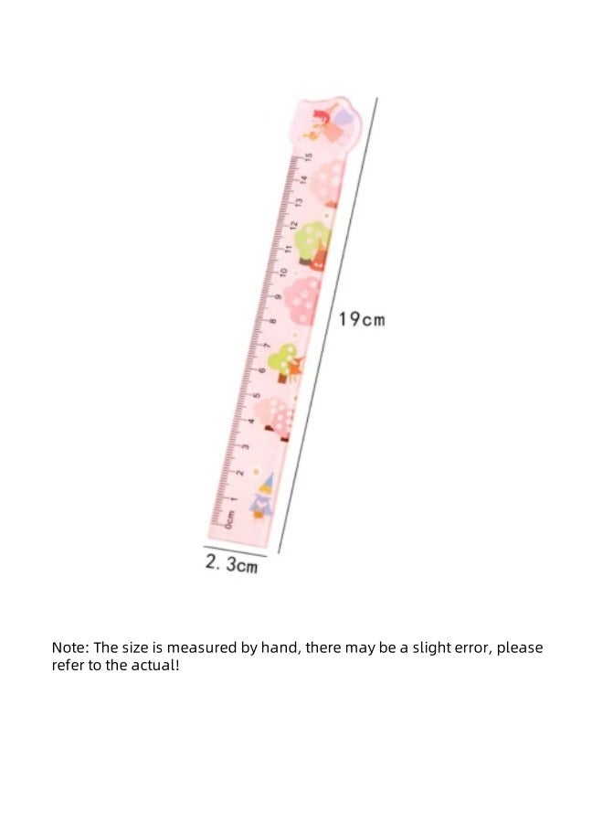 Generic 4Pcs Rulers Cartoon Acrylic Rulers Student Drawing Measuring Ruler  - Image 5